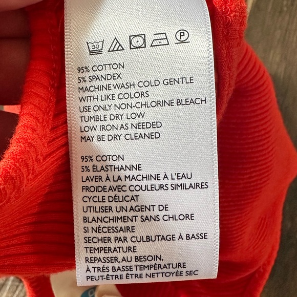 Free People Red/Orange Ribbed Crop Top - Picture 7 of 7